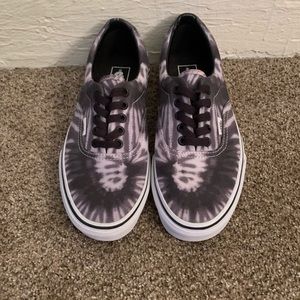 Black and white tie dye Vans
